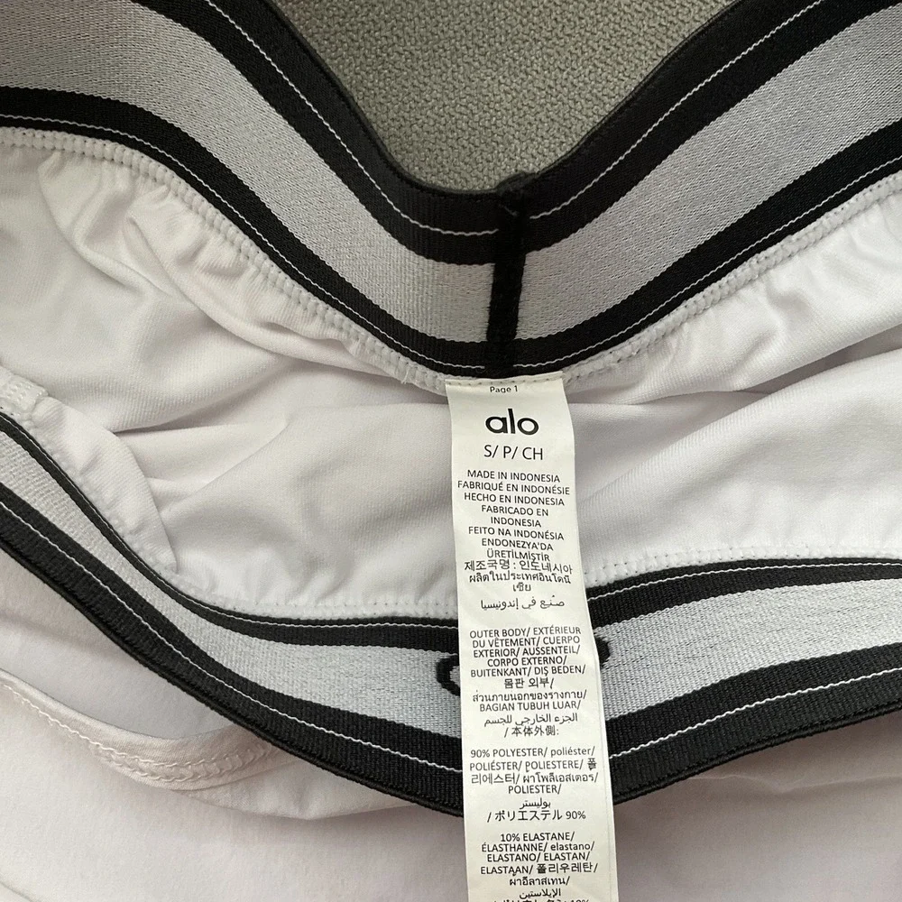 Alo Yoga Match Point Tennis Skirt White S